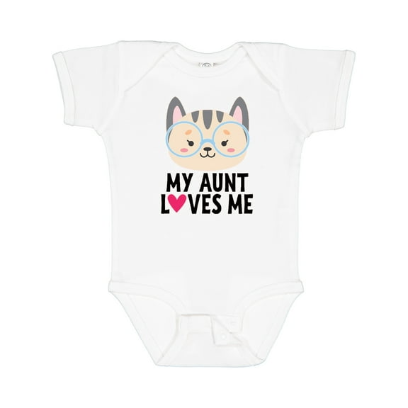 Inktastic My Aunt Loves Me Niece Cat Girls Baby Bodysuit