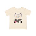 thumbnail image 1 of Inktastic My Aunt Loves Me Niece Cat Girls Baby T-Shirt, 1 of 5