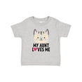 thumbnail image 1 of Inktastic My Aunt Loves Me Niece Cat Girls Baby T-Shirt, 1 of 5