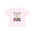 thumbnail image 1 of Inktastic My Aunt Loves Me Niece Cat Girls Baby T-Shirt, 1 of 5