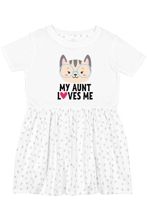 My Aunt Loves Me Niece Cat Girls Toddler Dress