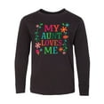 thumbnail image 1 of Inktastic My Aunt Loves Me Niece Long Sleeve Youth T-Shirt, 1 of 5