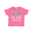 thumbnail image 1 of Inktastic My Aunt Loves Me Niece Nephew Elephant Boys or Girls Toddler T-Shirt, 1 of 5