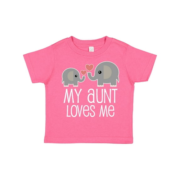 Inktastic My Aunt Loves Me Niece Nephew Elephant Boys or Girls Toddler T-Shirt