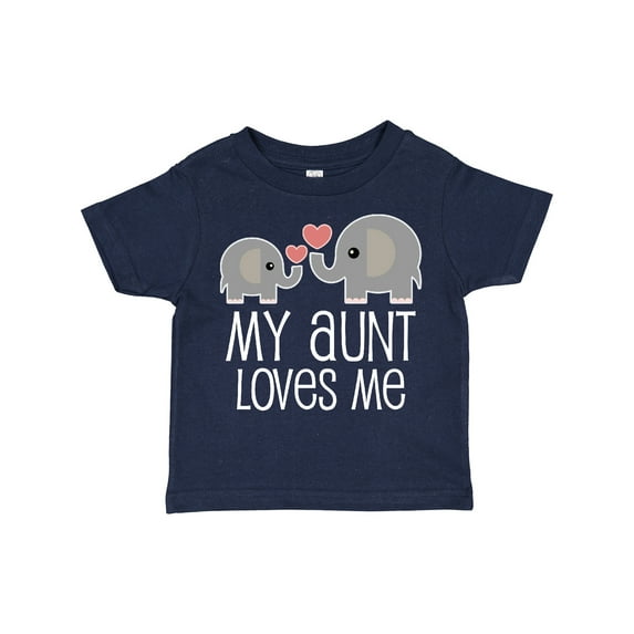Inktastic My Aunt Loves Me Niece Nephew Elephant Boys or Girls Toddler T-Shirt