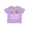 thumbnail image 1 of Inktastic My Aunt Loves Me Niece Nephew Elephant Boys or Girls Toddler T-Shirt, 1 of 5