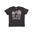 thumbnail image 1 of Inktastic My Aunt Loves Me Niece Nephew Elephant Youth T-Shirt, 1 of 5