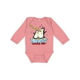 thumbnail image 1 of Inktastic My Aunt Loves Me Penguin Boys or Girls Long Sleeve Baby Bodysuit, 1 of 5
