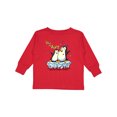 thumbnail image 1 of Inktastic My Aunt Loves Me Penguin Boys or Girls Long Sleeve Toddler T-Shirt, 1 of 5