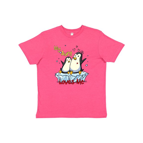 Inktastic My Aunt Loves Me Penguin Youth T-Shirt