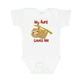thumbnail image 1 of Inktastic My Aunt Loves Me Sloth Boys or Girls Baby Bodysuit, 1 of 5