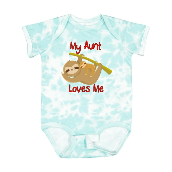 Inktastic My Aunt Loves Me Sloth Boys or Girls Baby Bodysuit