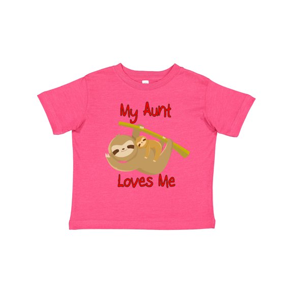 Inktastic My Aunt Loves Me Sloth Boys or Girls Toddler T-Shirt