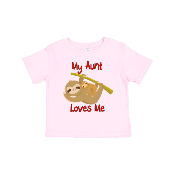 Inktastic My Aunt Loves Me Sloth Boys or Girls Toddler T-Shirt