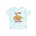 thumbnail image 1 of Inktastic My Aunt Loves Me Sloth Boys or Girls Toddler T-Shirt, 1 of 5