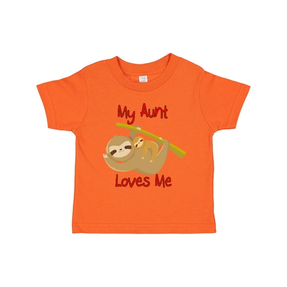 Inktastic My Aunt Loves Me Sloth Boys or Girls Toddler T-Shirt