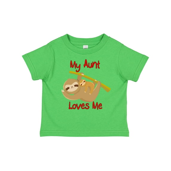 Inktastic My Aunt Loves Me Sloth Boys or Girls Toddler T-Shirt