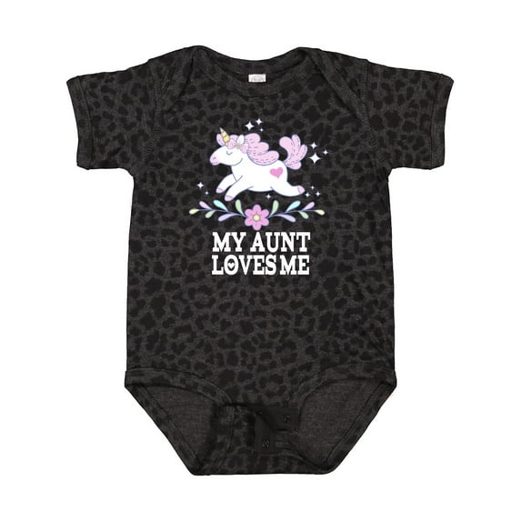 Inktastic My Aunt Loves Me Unicorn Girls Baby Bodysuit