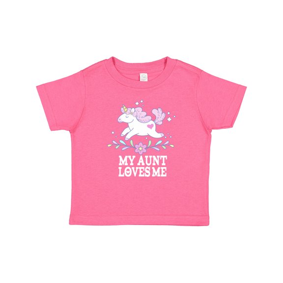 Inktastic My Aunt Loves Me Unicorn Girls Baby T-Shirt