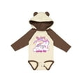 thumbnail image 1 of Inktastic My Aunt Loves Me Unicorn Girls Long Sleeve Baby Bodysuit, 1 of 5
