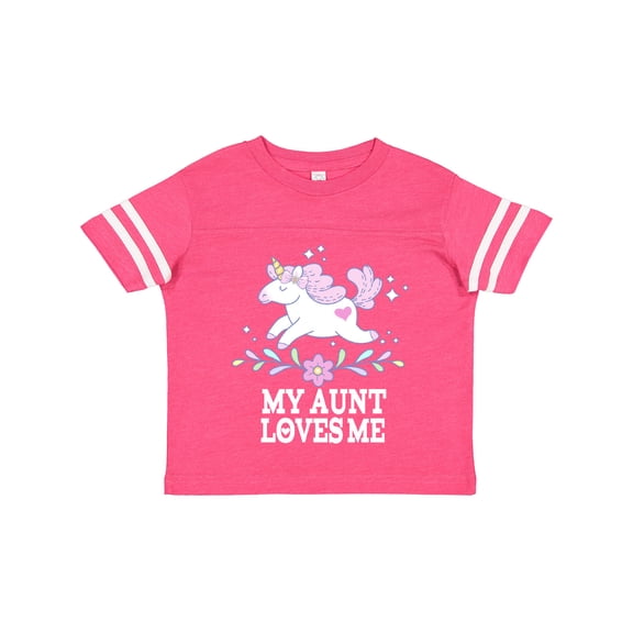 Inktastic My Aunt Loves Me Unicorn Girls Toddler T-Shirt