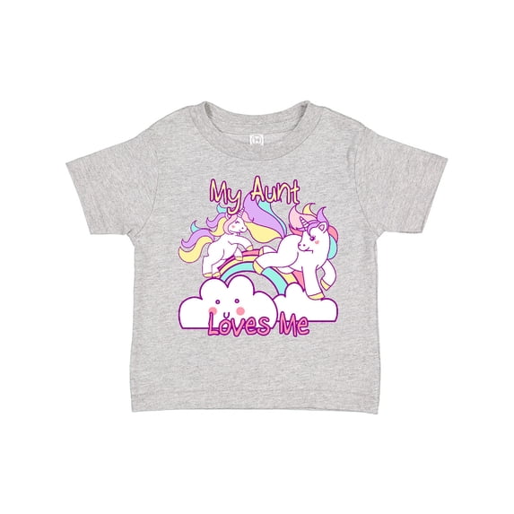 Inktastic My Aunt Loves Me Unicorn Girls Toddler T-Shirt