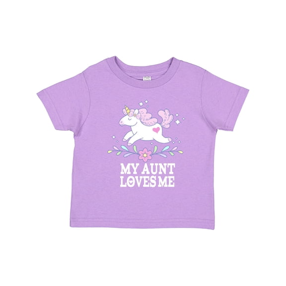 Inktastic My Aunt Loves Me Unicorn Girls Toddler T-Shirt
