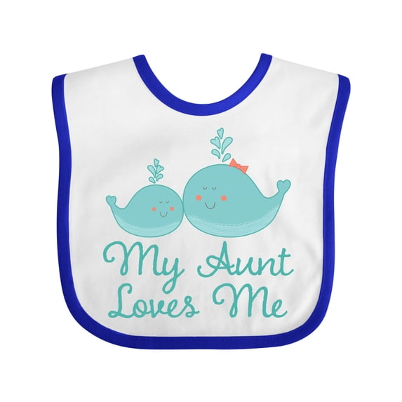 Inktastic My Aunt Loves Me Whale Boys or Girls Baby Bib