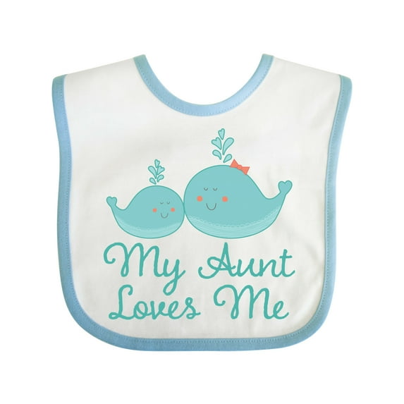 Inktastic My Aunt Loves Me Whale Boys or Girls Baby Bib