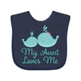 thumbnail image 1 of Inktastic My Aunt Loves Me Whale Boys or Girls Baby Bib, 1 of 4