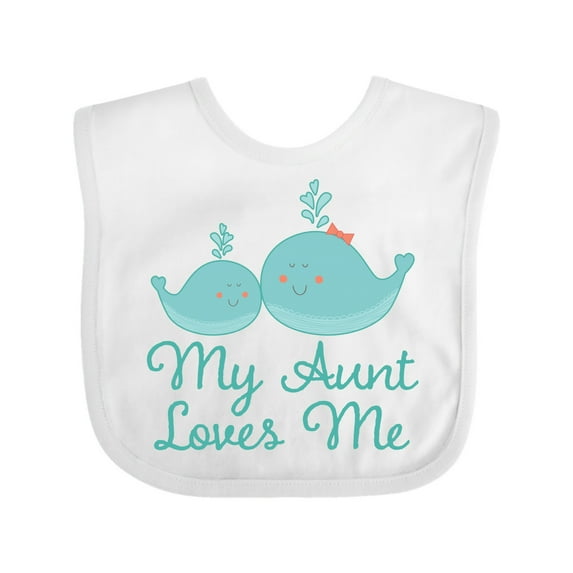 Inktastic My Aunt Loves Me Whale Boys or Girls Baby Bib