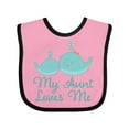 thumbnail image 1 of Inktastic My Aunt Loves Me Whale Boys or Girls Baby Bib, 1 of 4