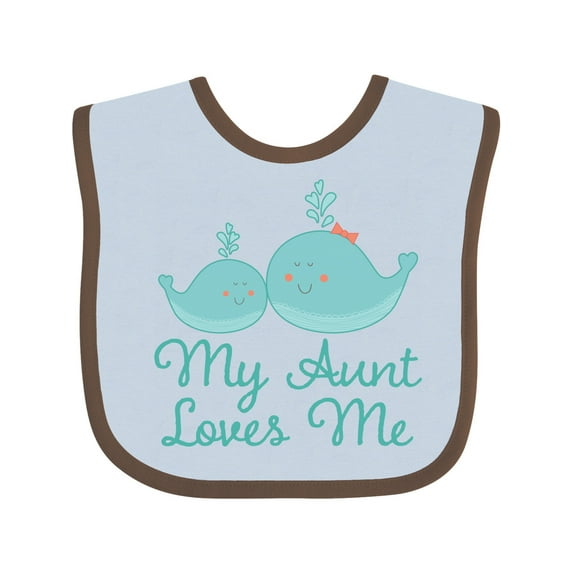 Inktastic My Aunt Loves Me Whale Boys or Girls Baby Bib