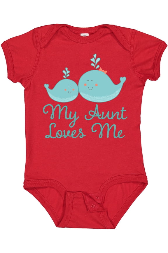 My Aunt Loves Me Whale Boys or Girls Baby Bodysuit