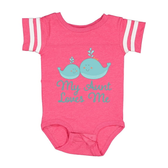 Inktastic My Aunt Loves Me Whale Boys or Girls Baby Bodysuit