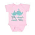 thumbnail image 1 of Inktastic My Aunt Loves Me Whale Boys or Girls Baby Bodysuit, 1 of 5