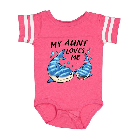 Inktastic My Aunt Loves Me Whale Shark Boys or Girls Baby Bodysuit