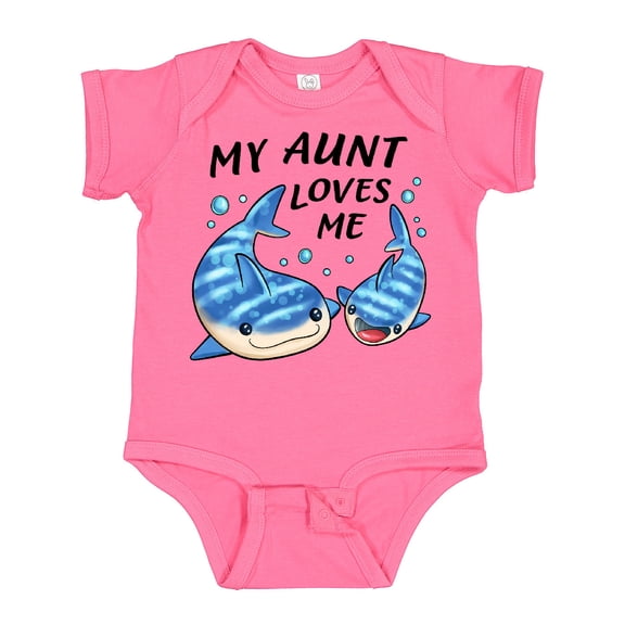 Inktastic My Aunt Loves Me Whale Shark Boys or Girls Baby Bodysuit