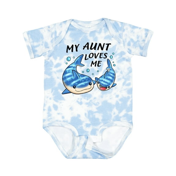 Inktastic My Aunt Loves Me Whale Shark Boys or Girls Baby Bodysuit