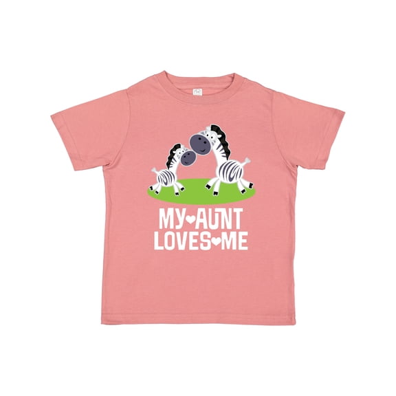 Inktastic My Aunt Loves Me Zebra Zoo Animal Boys or Girls Toddler T-Shirt