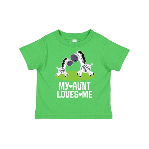 Inktastic My Aunt Loves Me Zebra Zoo Animal Boys or Girls Toddler T-Shirt