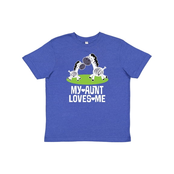 Inktastic My Aunt Loves Me Zebra Zoo Animal Youth T-Shirt