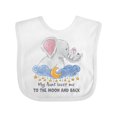 thumbnail image 1 of Inktastic My Aunt Loves Me to the Moon and Back Elephant Family Boys or Girls Baby Bib, 1 of 4