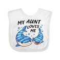 thumbnail image 1 of Inktastic My Aunt Loves Me- whale shark Boys or Girls Baby Bib, 1 of 4