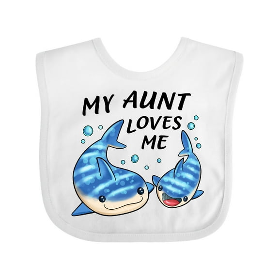 Inktastic My Aunt Loves Me- whale shark Boys or Girls Baby Bib