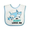 thumbnail image 1 of Inktastic My Aunt Loves Me with Cute Sharks Boys or Girls Baby Bib, 1 of 4