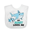 thumbnail image 1 of Inktastic My Aunt Loves Me with Cute Sharks Boys or Girls Baby Bib, 1 of 4