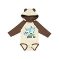 thumbnail image 1 of Inktastic My Aunt Loves Me with Cute Sharks Boys or Girls Long Sleeve Baby Bodysuit, 1 of 5