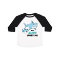 thumbnail image 1 of Inktastic My Aunt Loves Me with Cute Sharks Boys or Girls Toddler T-Shirt, 1 of 5