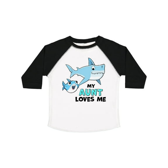 Inktastic My Aunt Loves Me with Cute Sharks Boys or Girls Toddler T-Shirt